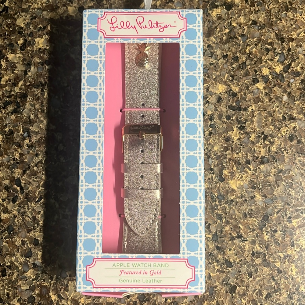 Lilly Pulitzer Leather Gold Watch Band